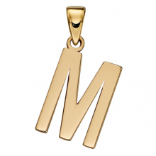 Gold Letter 'M' Pendant 
